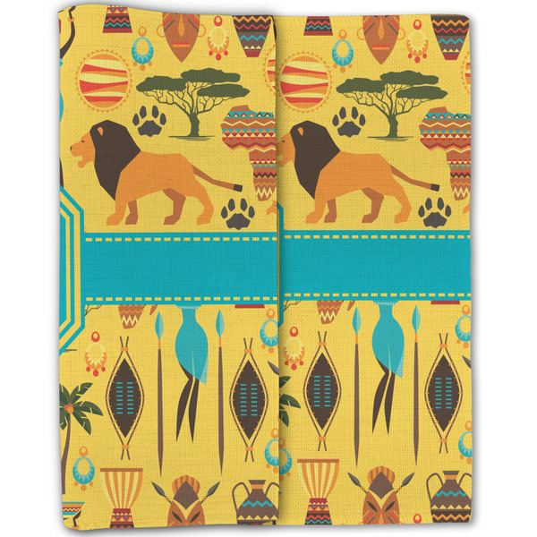 African Safari Linen Placemat - Folded Half (double sided)
