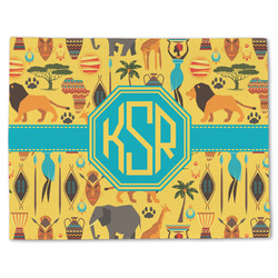 African Safari Single-Sided Linen Placemat - Single w/ Monogram