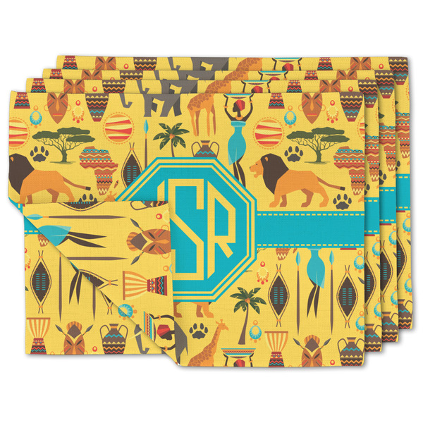 Custom African Safari Linen Placemat w/ Monogram