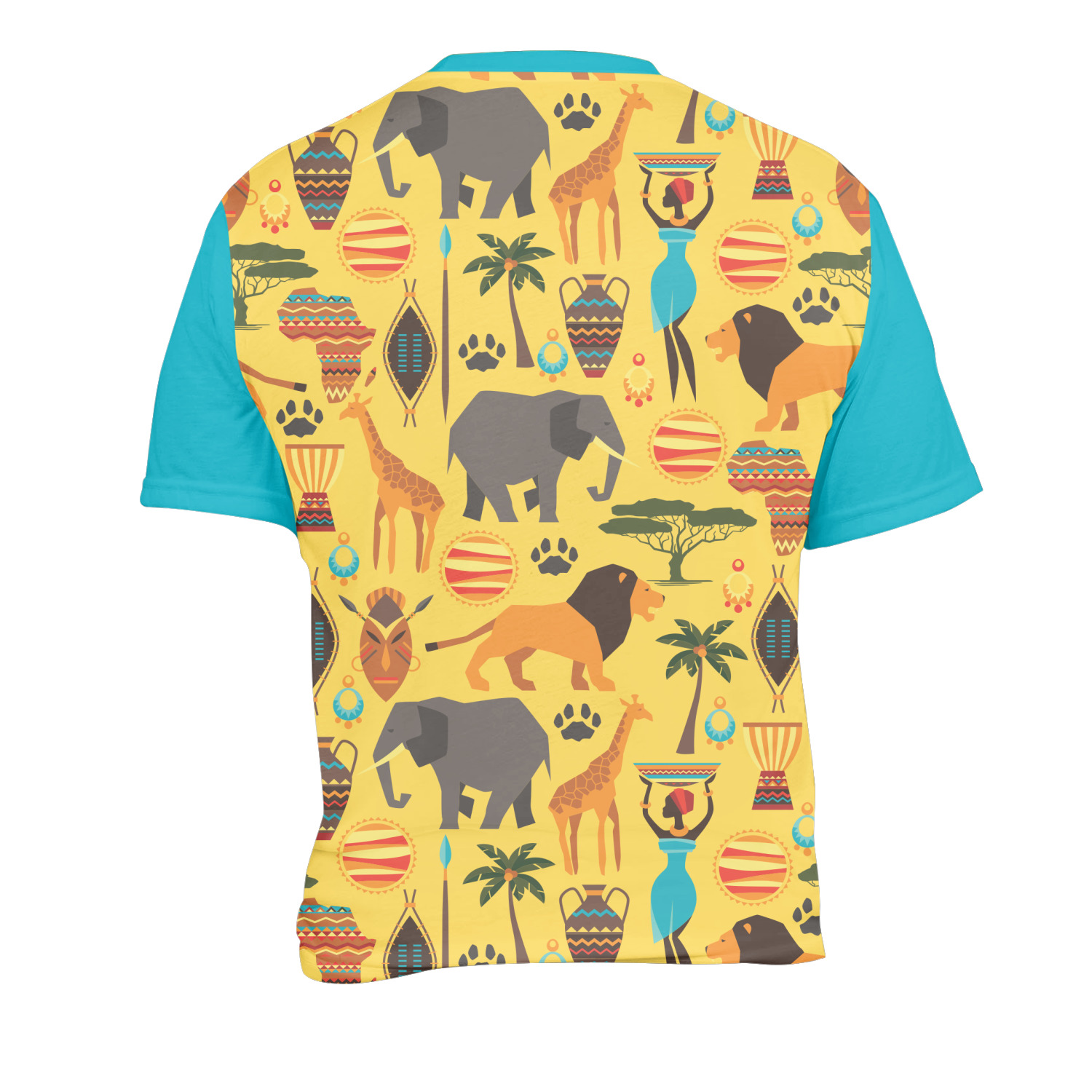 African Safari Men's Crew T-Shirt - Small (Personalized) - YouCustomizeIt