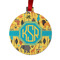 African Safari Metal Ball Ornament - Double Sided w/ Monogram
