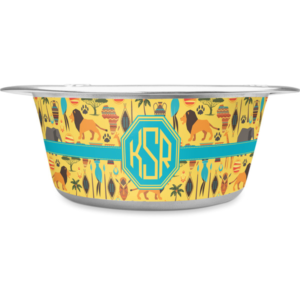 Custom African Safari Stainless Steel Dog Bowl - Small (Personalized)