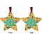 African Safari Metal Star Ornament - Front and Back