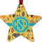 African Safari Metal Star Ornament - Double Sided w/ Monogram