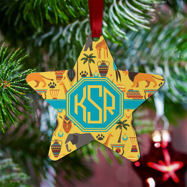 African Safari Metal Star Ornament - Lifestyle