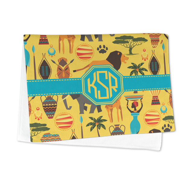 African Safari Microfiber Dish Towel - FOLDED HALF