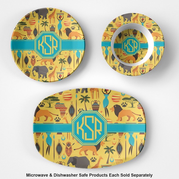 African Safari Microwave & Dishwasher Safe CP Plastic Dishware - Group
