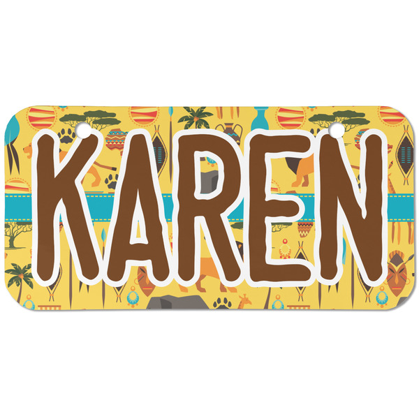 Custom African Safari Mini/Bicycle License Plate (2 Holes) (Personalized)