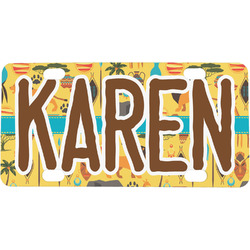 African Safari Mini / Bicycle License Plate (4 Holes) (Personalized)