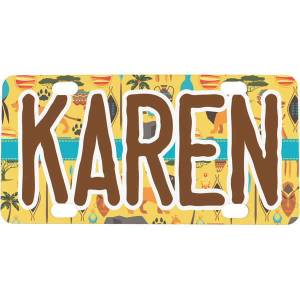 Custom African Safari Mini / Bicycle License Plate (4 Holes) (Personalized)