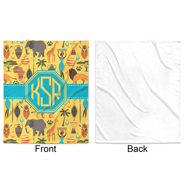African Safari Minky Blanket - 50"x60" - Single Sided - Front & Back