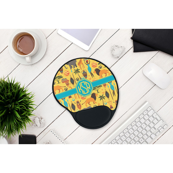 African Safari Mouse Pad with Wrist Rest - LIFESYTLE 1