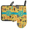 African Safari Left Oven Mitt & Pot Holder Set w/ Monogram