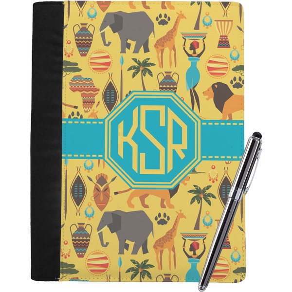 Custom African Safari Notebook Padfolio - Large w/ Monogram