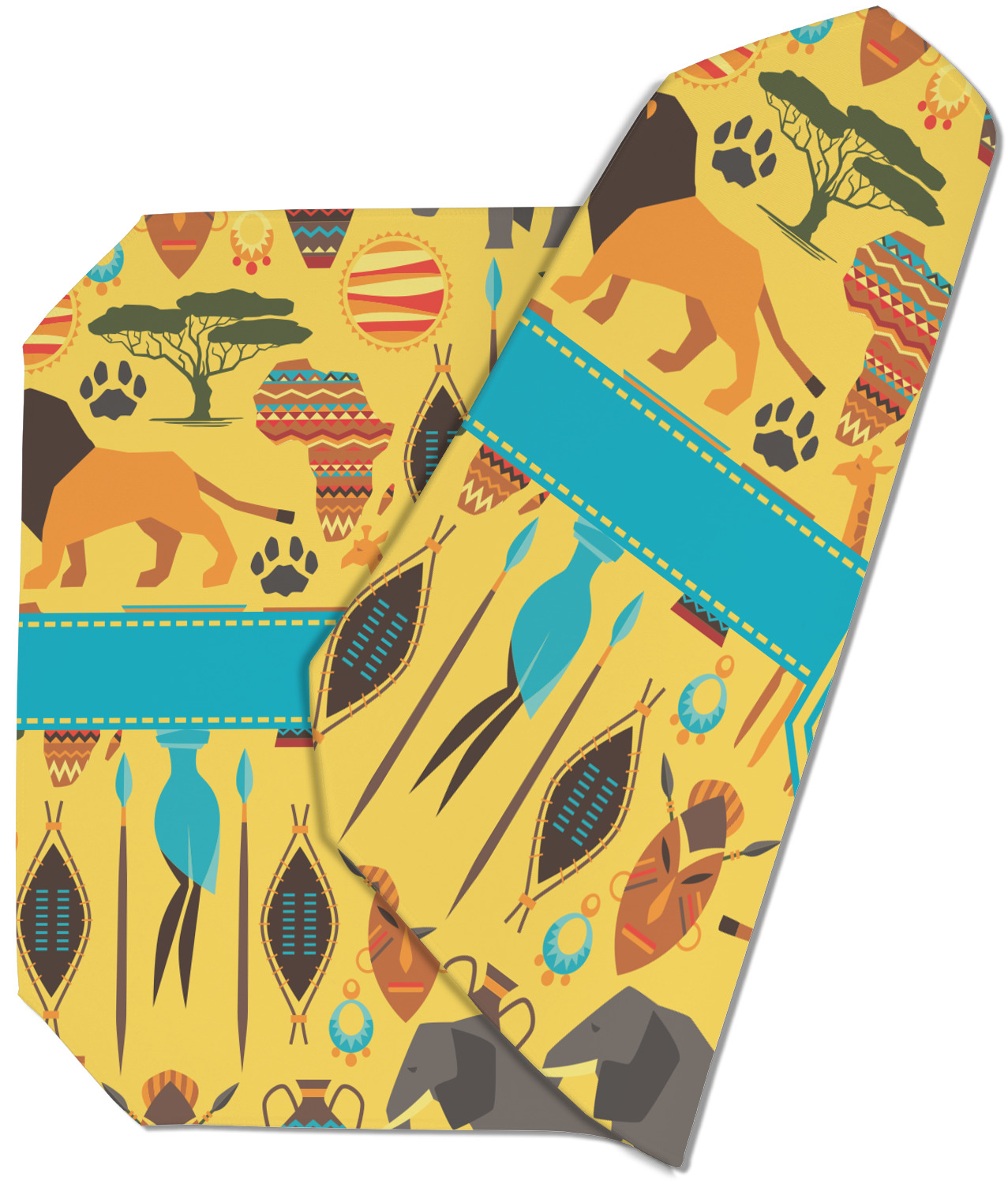 Custom African Safari Dining Table Mat Octagon w/ Monogram