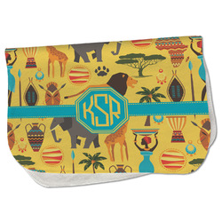 African Safari Burp Cloth - Fleece w/ Monogram