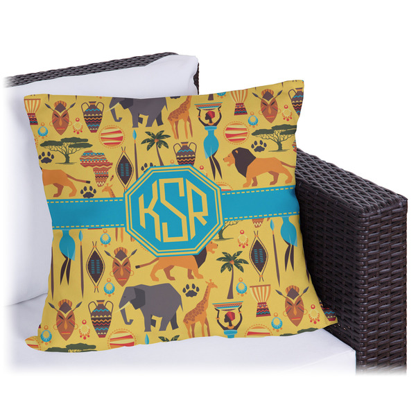 Custom African Safari Outdoor Pillow - 16" (Personalized)