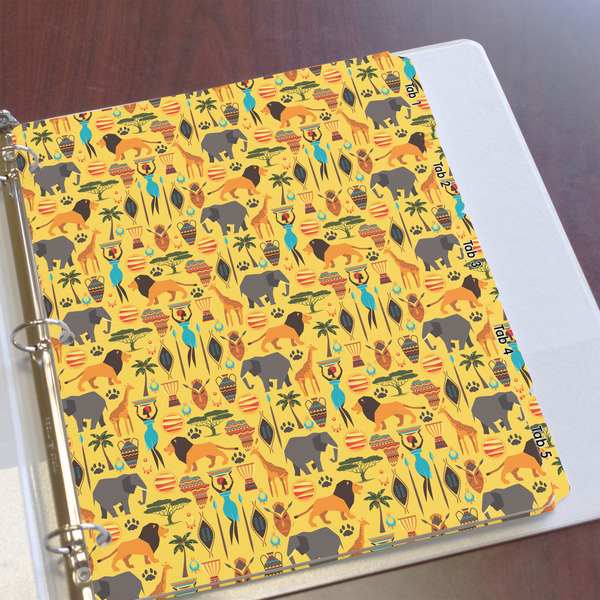 African Safari Page Dividers - Set of 5 - In Context