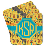 African Safari Paper Coasters w/ Monograms