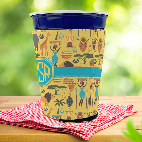 African Safari Party Cup Sleeves - with bottom - Lifestyle
