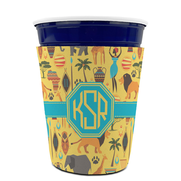 African Safari Party Cup Sleeves - without bottom - FRONT (on cup)