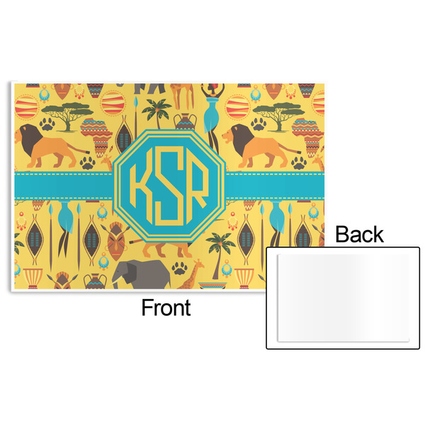 African Safari Disposable Paper Placemat - Front & Back