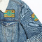 African Safari Patches Lifestyle Jean Jacket Detail