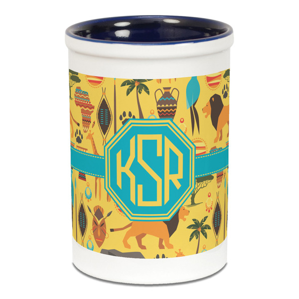 African Safari Pencil Holder - Blue
