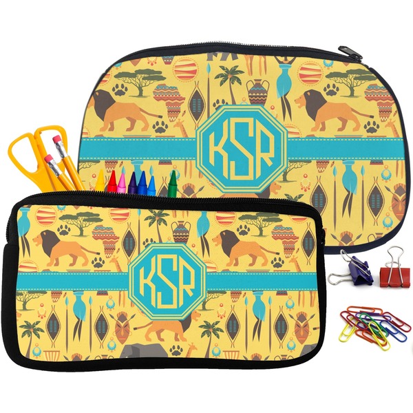 African Safari Pencil / School Supplies Bags Small and Medium