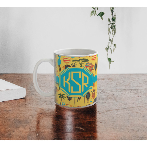 African Safari Personalized Coffee Mug - Lifestyle