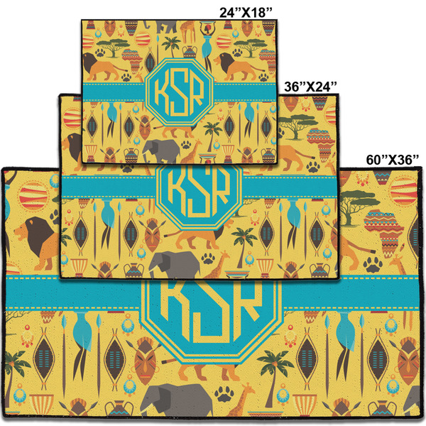 African Safari Personalized Door Mat - Group Parent IMF