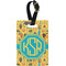 African Safari Plastic Luggage Tag - Rectangular w/ Monogram