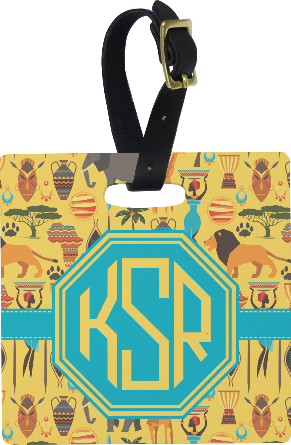 Custom African Safari Plastic Luggage Tag (Personalized
