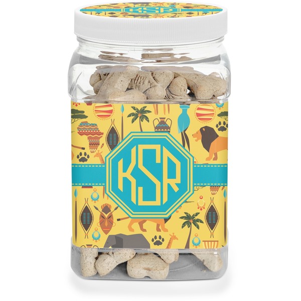 Custom African Safari Dog Treat Jar (Personalized)