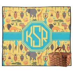 African Safari Outdoor Picnic Blanket (Personalized)
