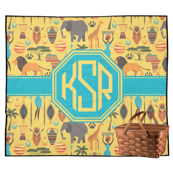 Custom African Safari Outdoor Picnic Blanket (Personalized)