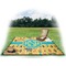 African Safari Picnic Blanket - with Basket Hat and Book - in Use