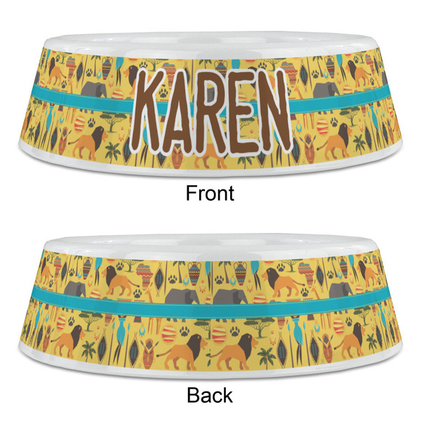African Safari Plastic Pet Bowls - Large - APPROVAL
