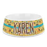 African Safari Plastic Dog Bowl (Personalized)