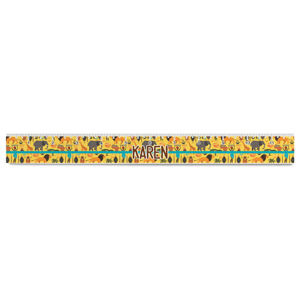African Safari Plastic Ruler - 12" - FRONT