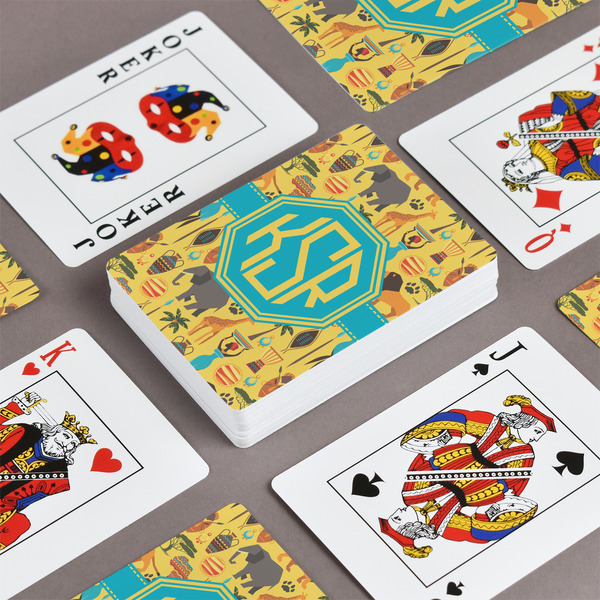 African Safari Playing Cards - Front & Back View