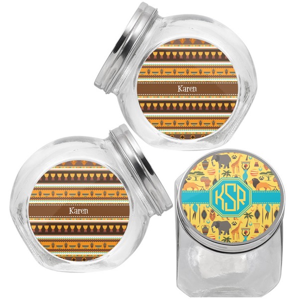 African Safari Puppy Treat Jar - Top Left Right