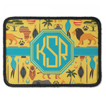 African Safari Iron On Rectangle Patch w/ Monogram