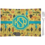 African Safari Rectangular Glass Appetizer / Dessert Plate - Single or Set (Personalized)