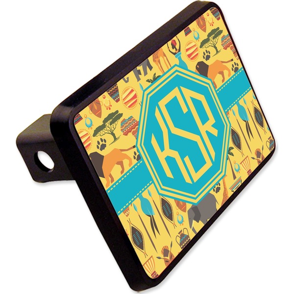 Custom African Safari Rectangular Trailer Hitch Cover - 2" (Personalized)