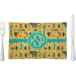 African Safari Rectangular Glass Lunch / Dinner Plate - Single or Set (Personalized)