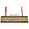 African Safari Red Mahogany Nameplates with Business Card Holder - Straight