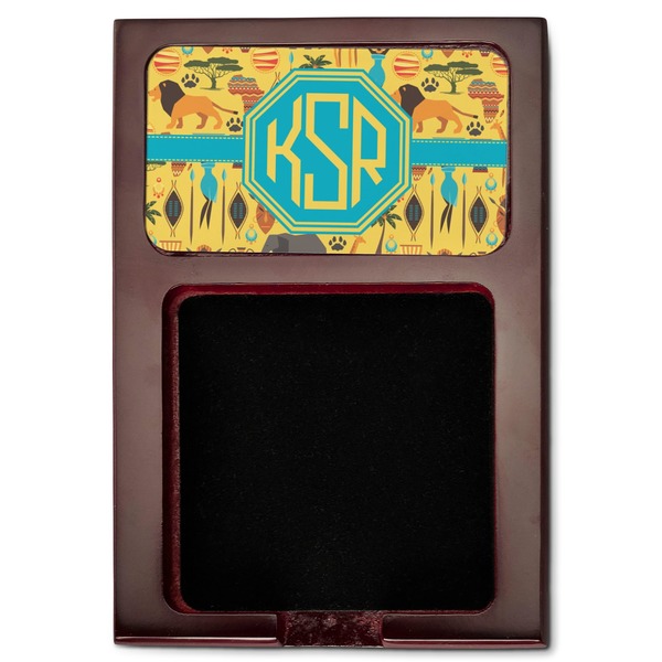 African Safari Red Mahogany Sticky Note Holder - Flat