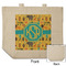 African Safari Reusable Cotton Grocery Bag - Front & Back View