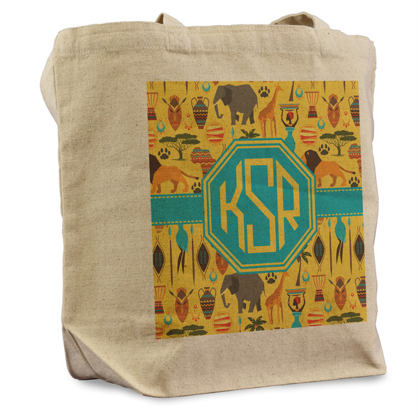 Custom African Safari Reusable Cotton Grocery Bag - Single (Personalized)